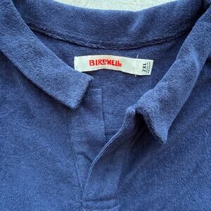 Birdwell Beach Britches Terry Cloth Polo Shirt NWT 2XL Blue